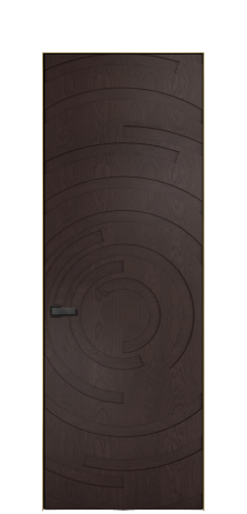 Дверь межкомнатная Капричио 02 Цвет Мореный Дуб Покрытие ШПОН Дуб Наличник  Скрытый короб золото Цена 68089