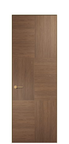 Дверь межкомнатная Юнит 06 Цвет Эспрессо 1017M Покрытие ШПОН Мультишпон Наличник  Скрытый короб золото Цена 59462