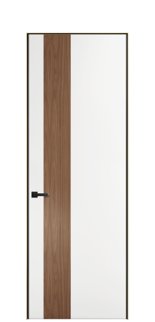 Дверь межкомнатная Дуэт 14 Цвет Белый Покрытие ЭМАЛИ Эмаль Наличник  Скрытый короб золото Цена 55213